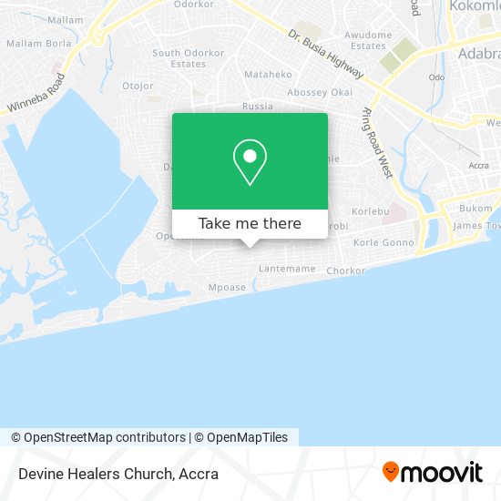 Devine Healers Church map