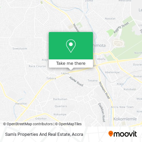 Sam's Properties And Real Estate map