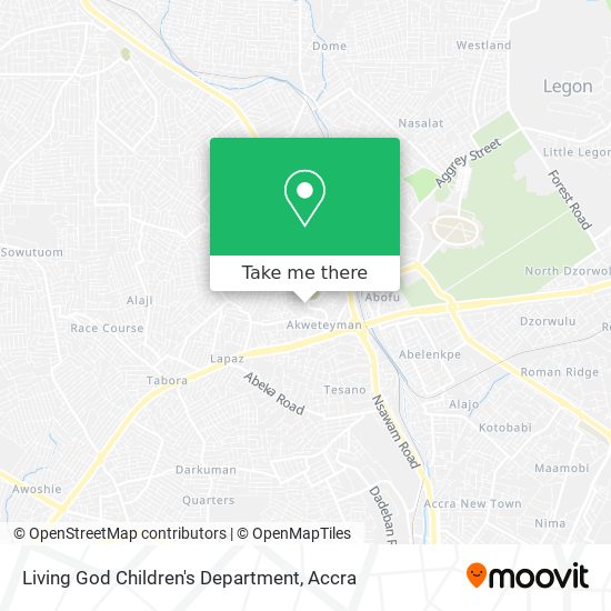 Living God Children's Department map