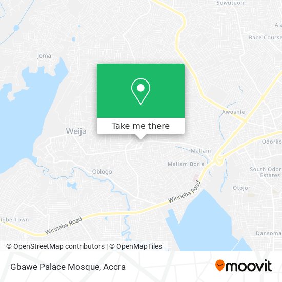 Gbawe Palace Mosque map