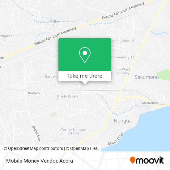 Mobile Money Vendor map