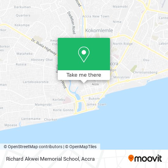 Richard Akwei Memorial School map