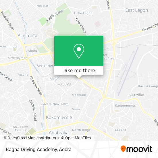 Bagna Driving Academy map