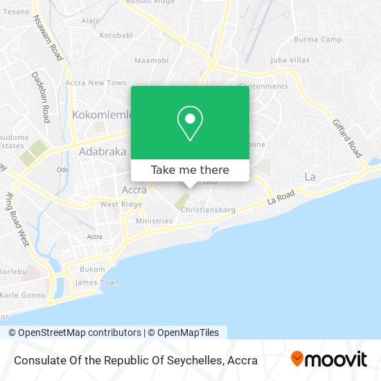 Consulate Of the Republic Of Seychelles map