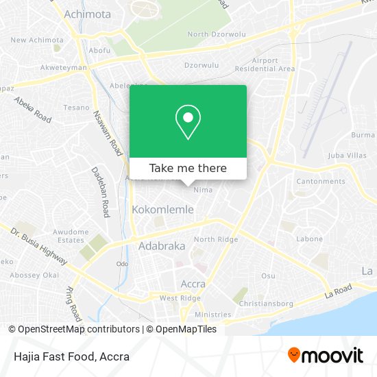 Hajia Fast Food map