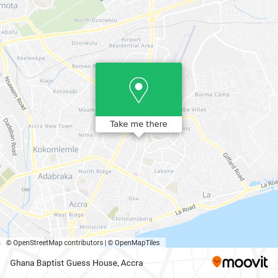 Ghana Baptist Guess House map