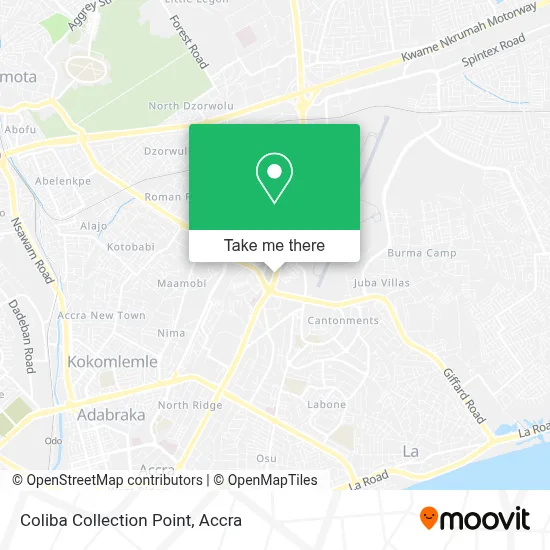 Coliba Collection Point map