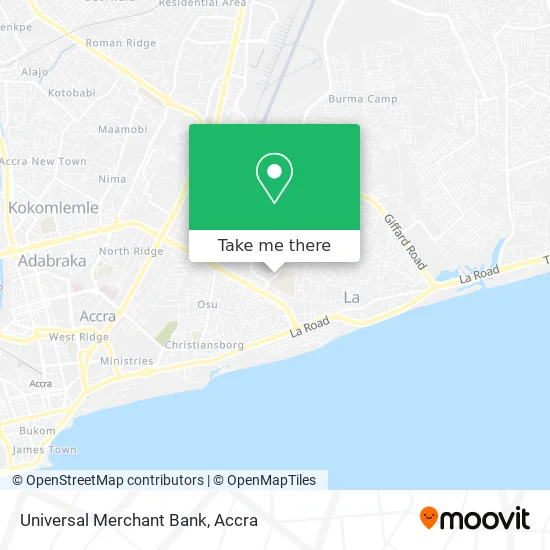 Universal Merchant Bank map