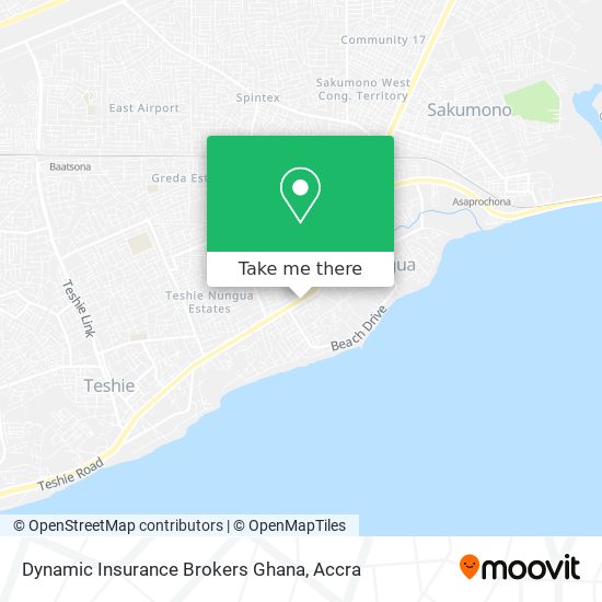 Dynamic Insurance Brokers Ghana map