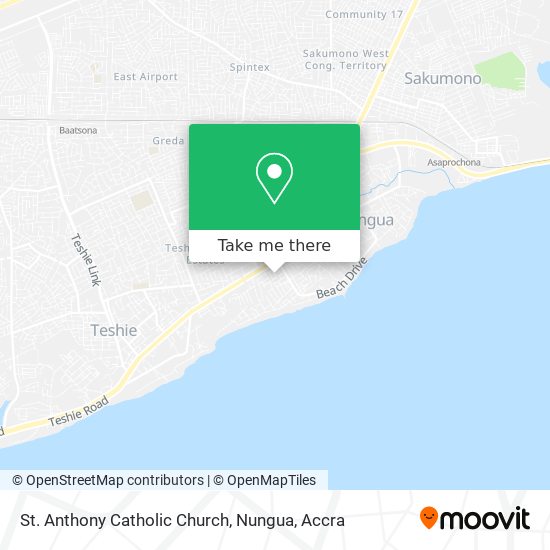 St. Anthony Catholic Church, Nungua map