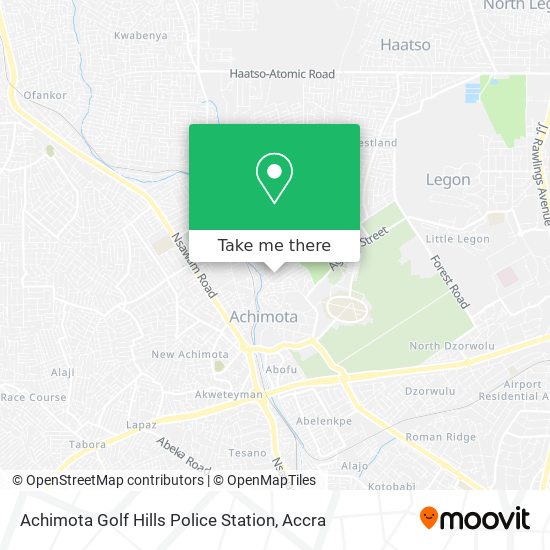 Achimota Golf Hills Police Station map