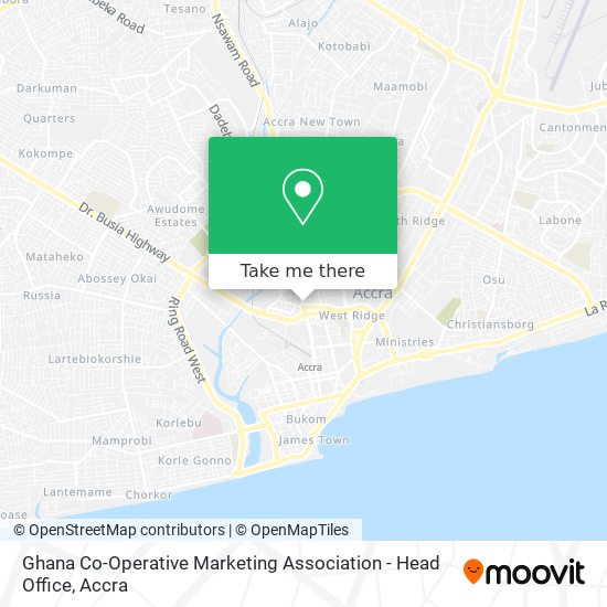 Ghana Co-Operative Marketing Association - Head Office map
