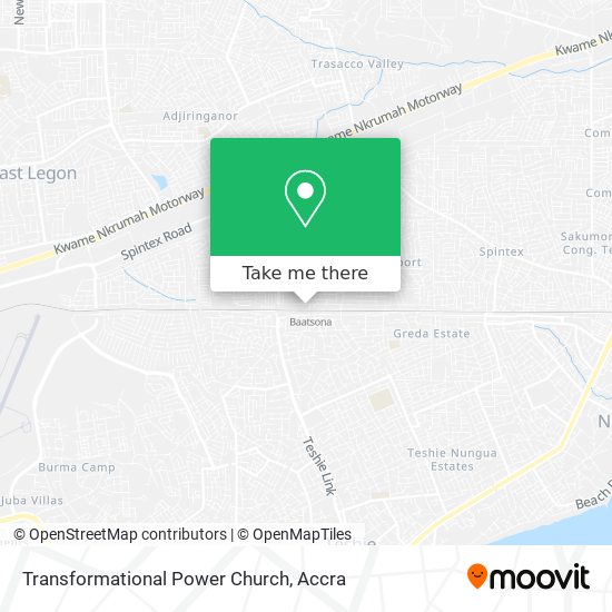 Transformational Power Church map