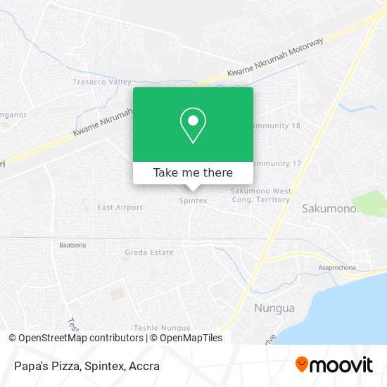 Papa's Pizza, Spintex map