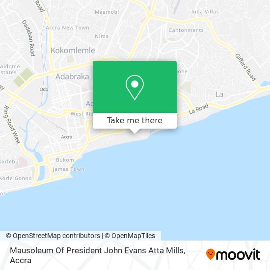 Mausoleum Of President John Evans Atta Mills map