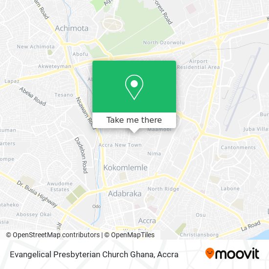 Evangelical Presbyterian Church Ghana map
