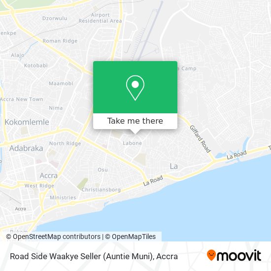 Road Side Waakye Seller (Auntie Muni) map