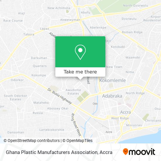 Ghana Plastic Manufacturers Association map