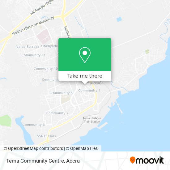 Tema Community Centre map
