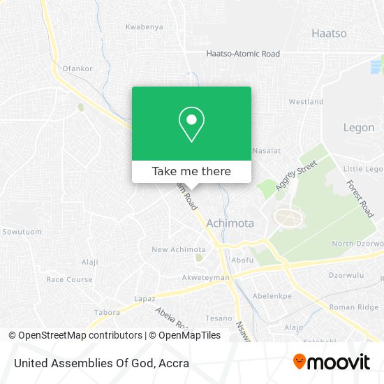United Assemblies Of God map