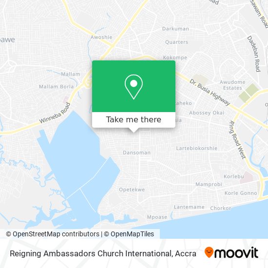 Reigning Ambassadors Church International map