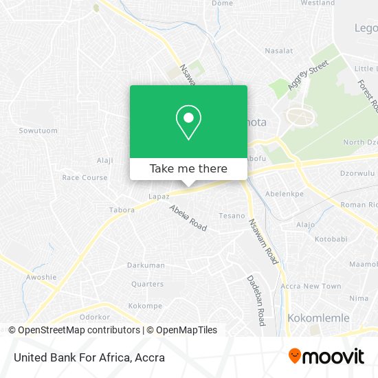 United Bank For Africa map