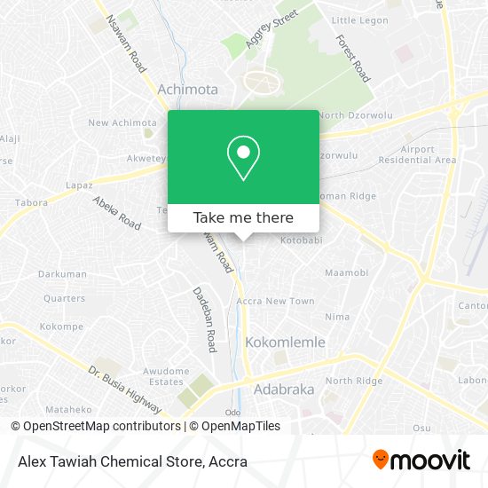 Alex Tawiah Chemical Store map
