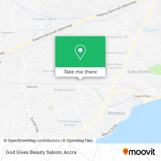 God Gives Beauty Saloon map