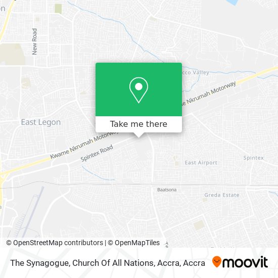 The Synagogue, Church Of All Nations, Accra map