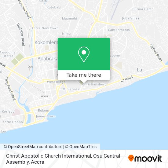 Christ Apostolic Church International, Osu Central Assembly map