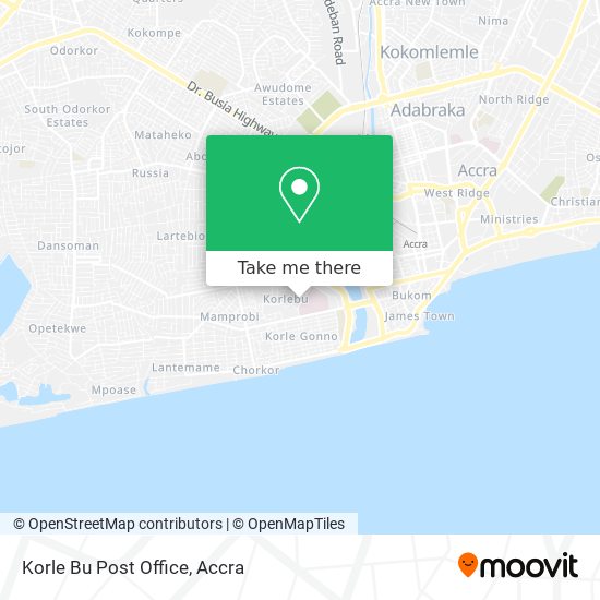 Korle Bu Post Office map