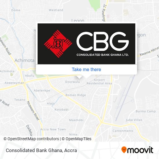Consolidated Bank Ghana map