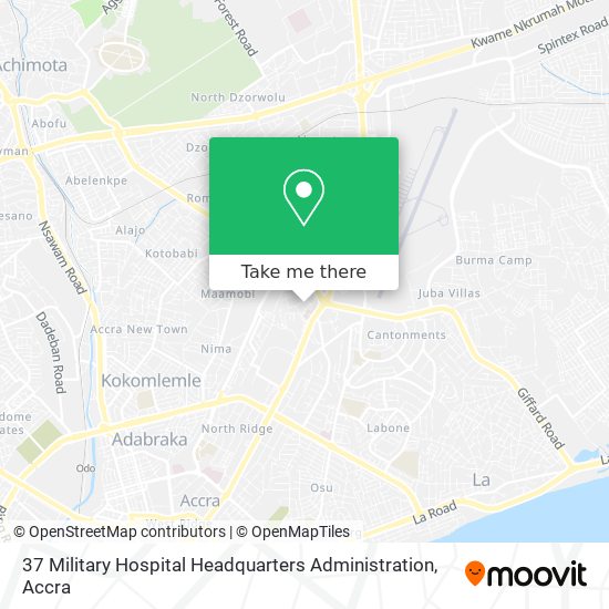 37 Military Hospital Headquarters Administration map