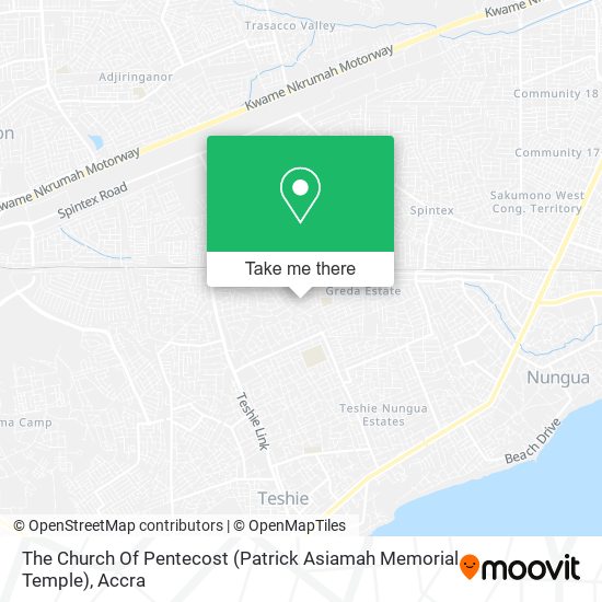 The Church Of Pentecost (Patrick Asiamah Memorial Temple) map