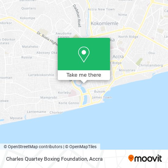 Charles Quartey Boxing Foundation map