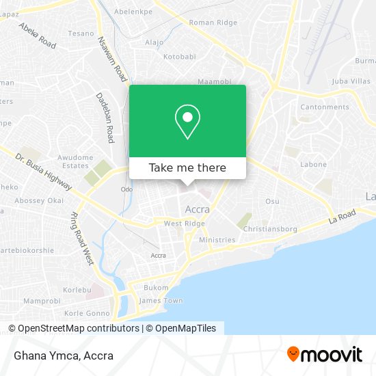 Ghana Ymca map