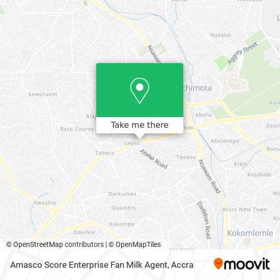 Amasco Score Enterprise Fan Milk Agent map