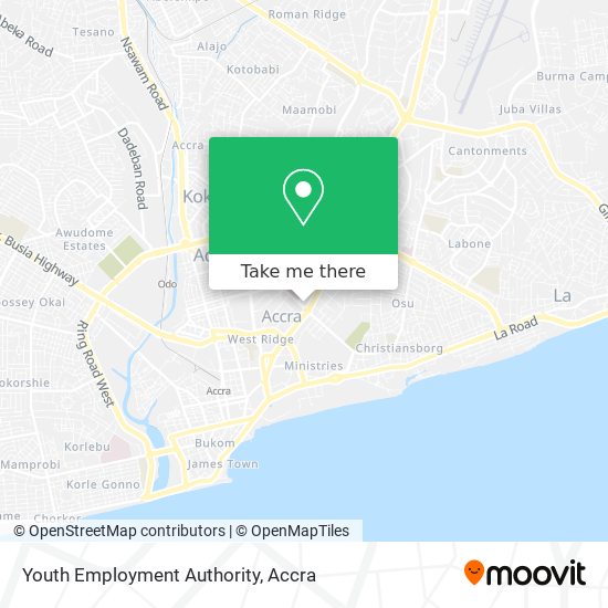 Youth Employment Authority map