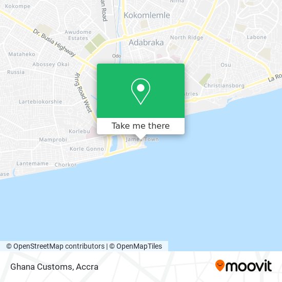 Ghana Customs map