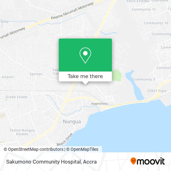 Sakumono Community Hospital map