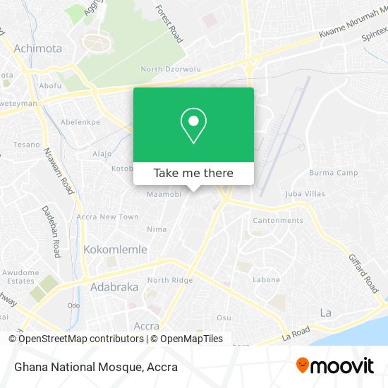 Ghana National Mosque map