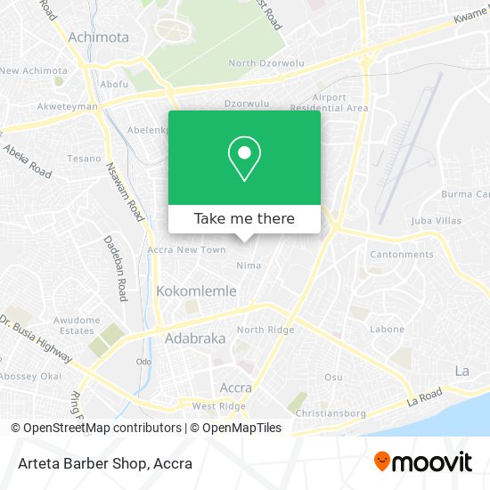 Arteta Barber Shop map