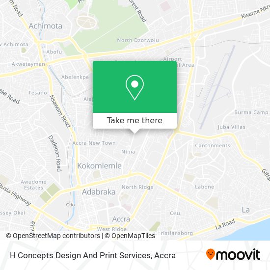 H Concepts Design And Print Services map