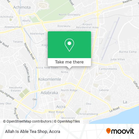 Allah Is Able Tea Shop map