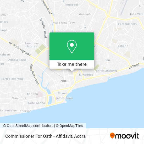 Commissioner For Oath - Affidavit map