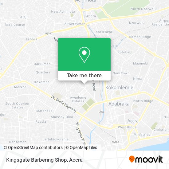 Kingsgate Barbering Shop map