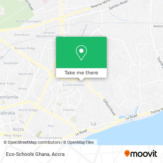 Eco-Schools Ghana map