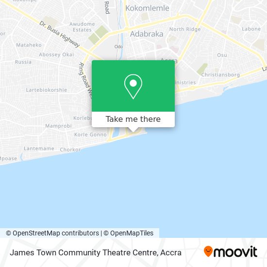 James Town Community Theatre Centre map