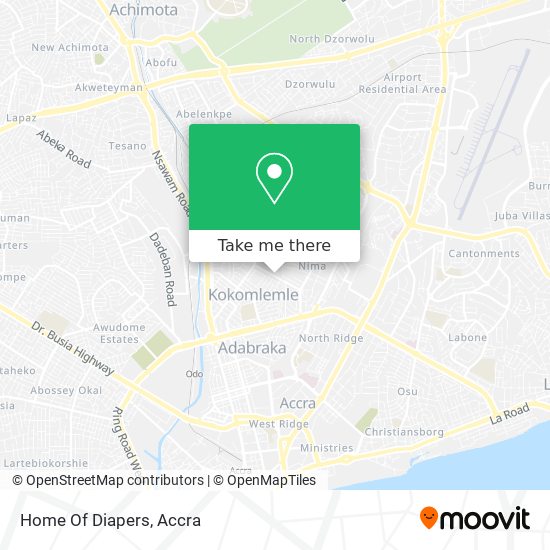 Home Of Diapers map