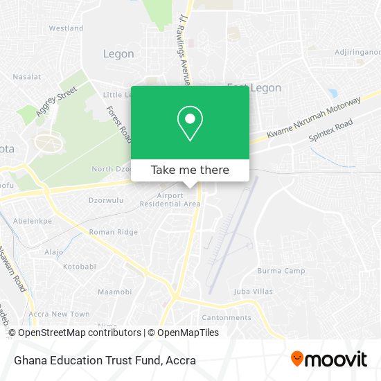 Ghana Education Trust Fund map